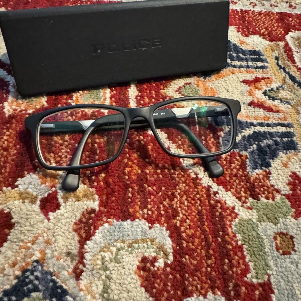 POLICE Eyeglasses Prescription Black Frames